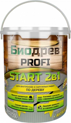 Биодрев PROFI «START 2в1» (грунт-пропитка с защитой от плесени и грибка)